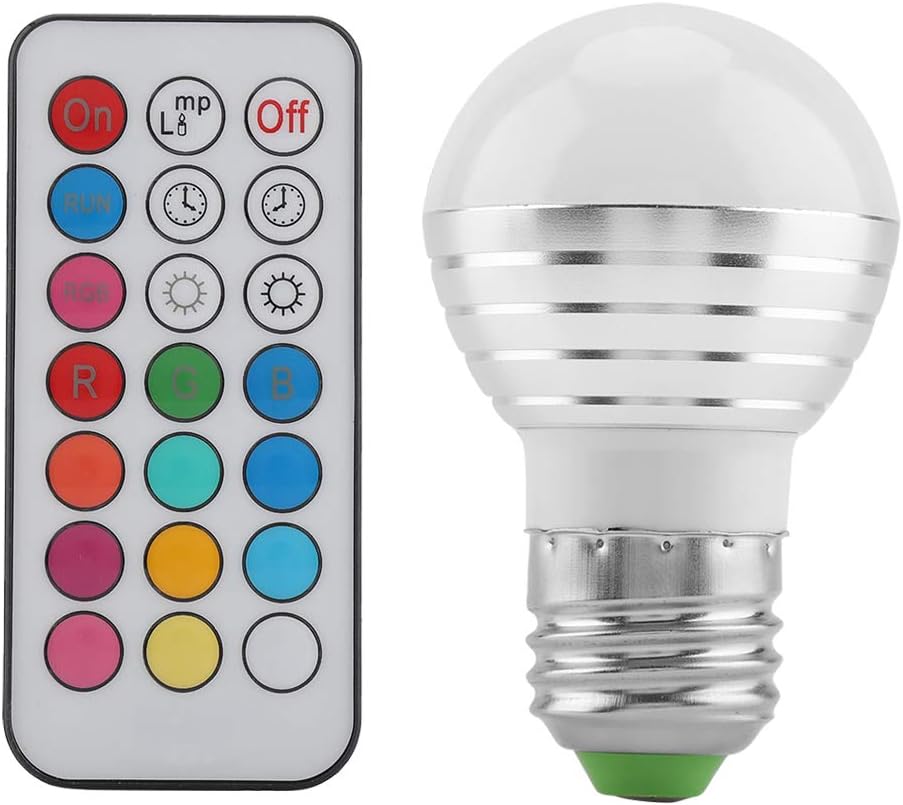 Lâmpada RGBW, luz de LED que muda de cor 3W E27 soquete RGBW LED 16