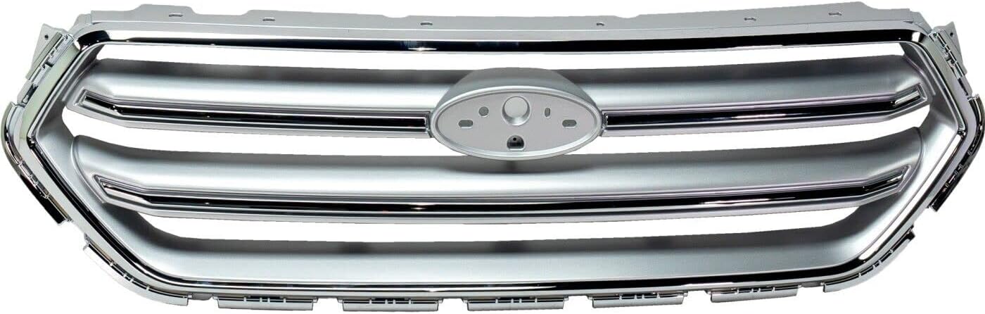 PartsFlow Front Upper Bumper Grille With Chrome for 2017 2018 2019 Ford Escape GJ5Z8200B