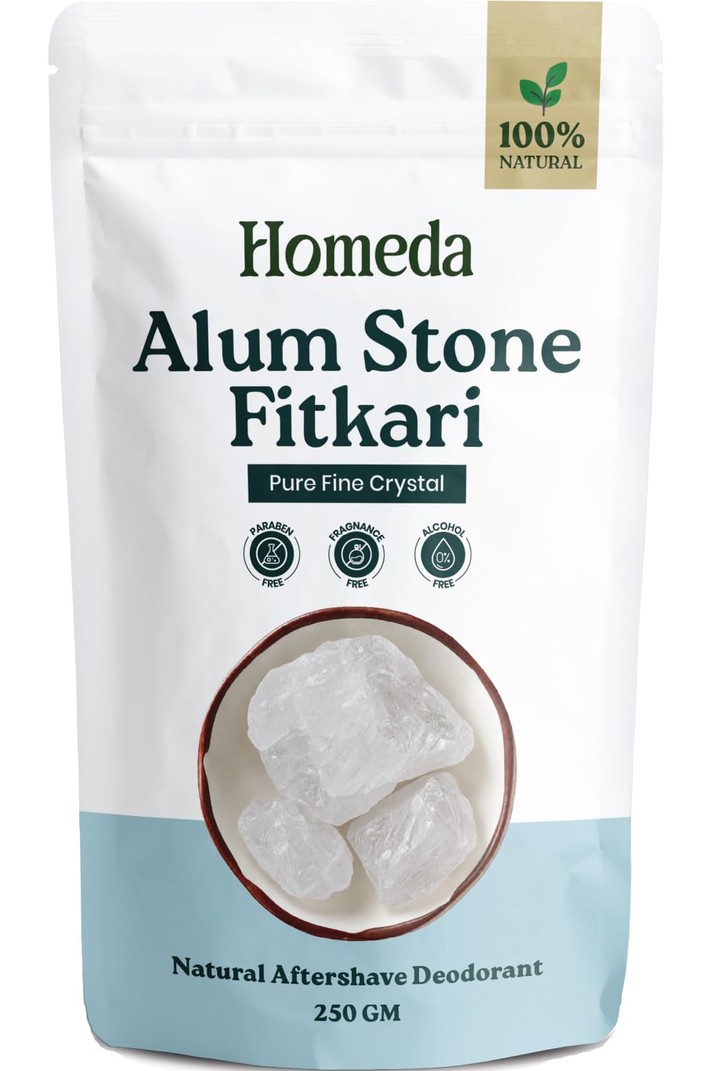 Shudh Online Fitkiri, piedra de alumbre (250 gramos) - Fitkari Purificación de agua, vastu, afeitado