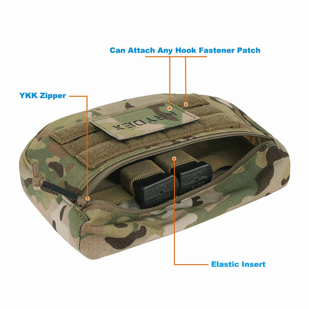 KRYDEX Tactical Drop Pouch - Hook & Loop Attachment For JPC, AVS, CPC Vests | Utility Tool Bag For Airsoft, Paintball, Outdoor Gear - View #10