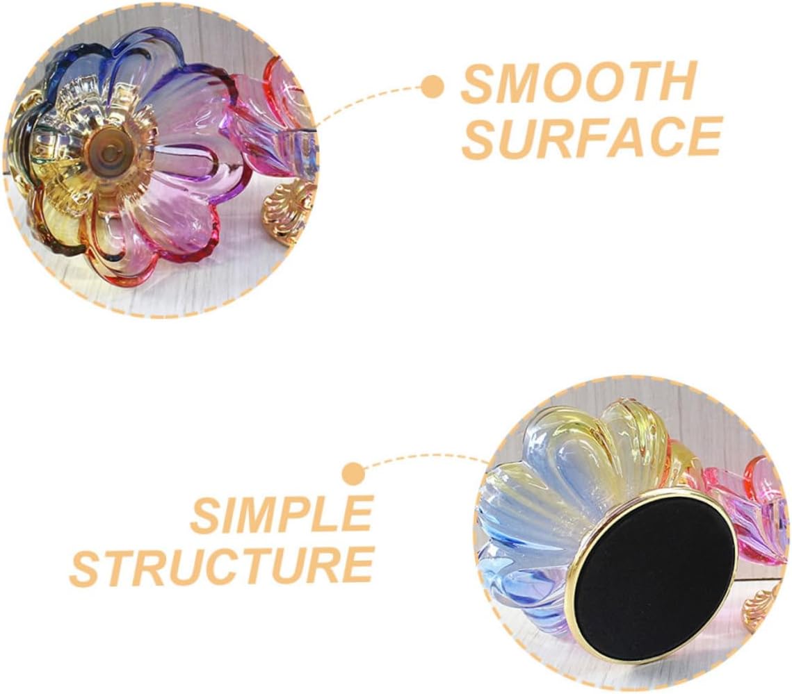 2pcs Capacity Glass Lotus Fruit Bowl Snack Plate Unique Decorative Tray Home Accessory