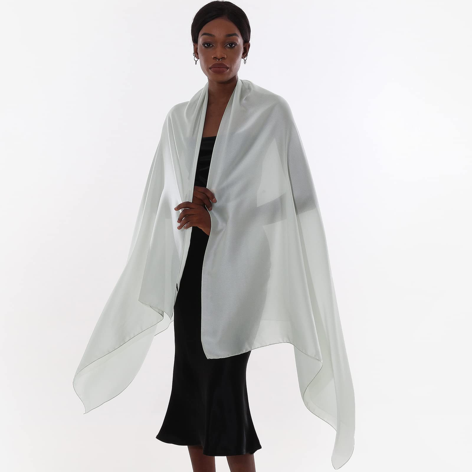 Sciarpa Donna Leggera Scialle Sciarpe Elegante Cerimonia Foulard Pashmina Scilla Stole Primavera Estate