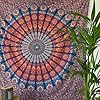 Momomus - Arazzo con mandala, realizzato a mano in 100% cotone e tinte vegetali naturali, decorazione artistica da parete per la casa, pareo / telo da spiaggia grande, copridivano, 210 x 230 cm circa #1
