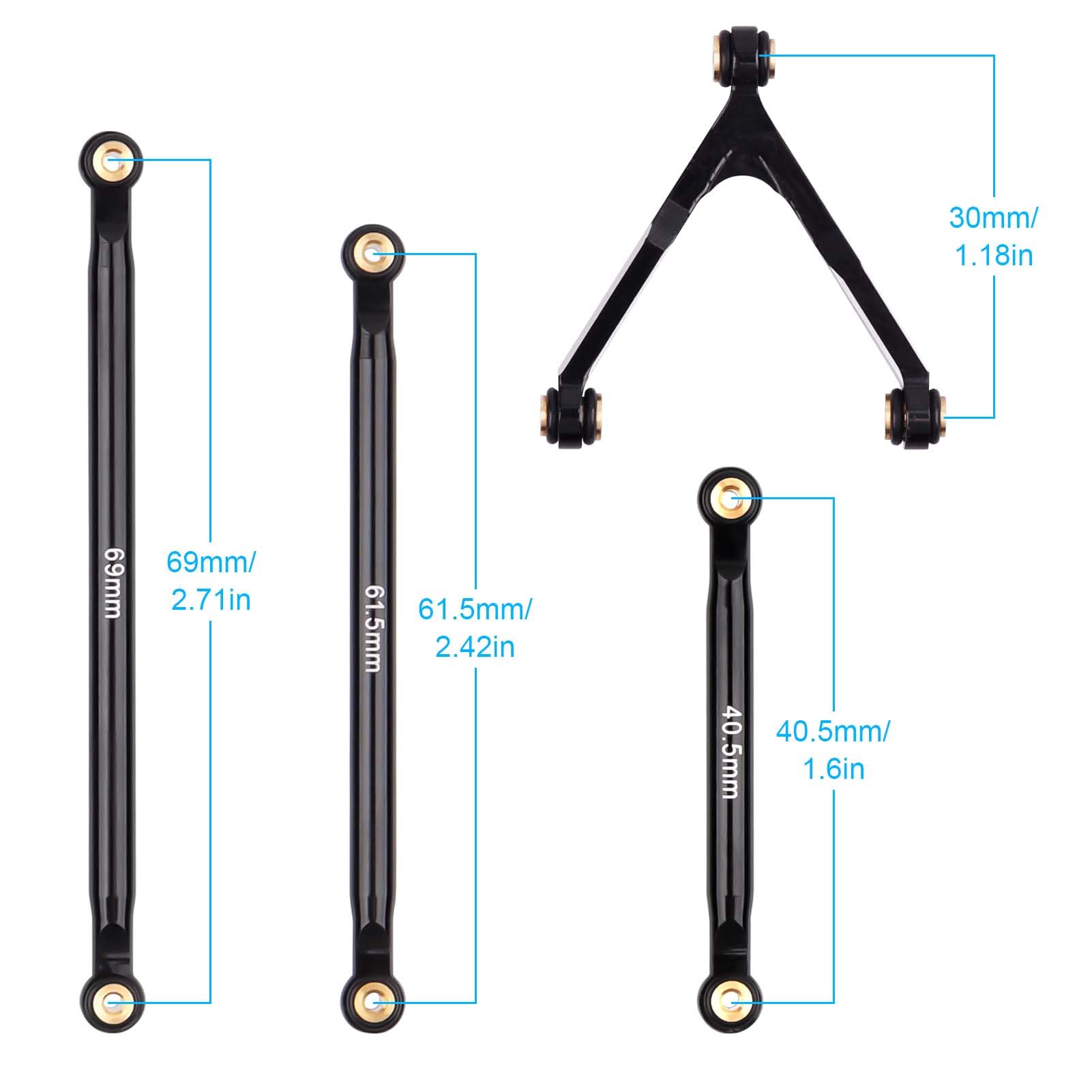 Amazon.com: Hobbypark Aluminum Links Set for Axial SCX24 Deadbolt