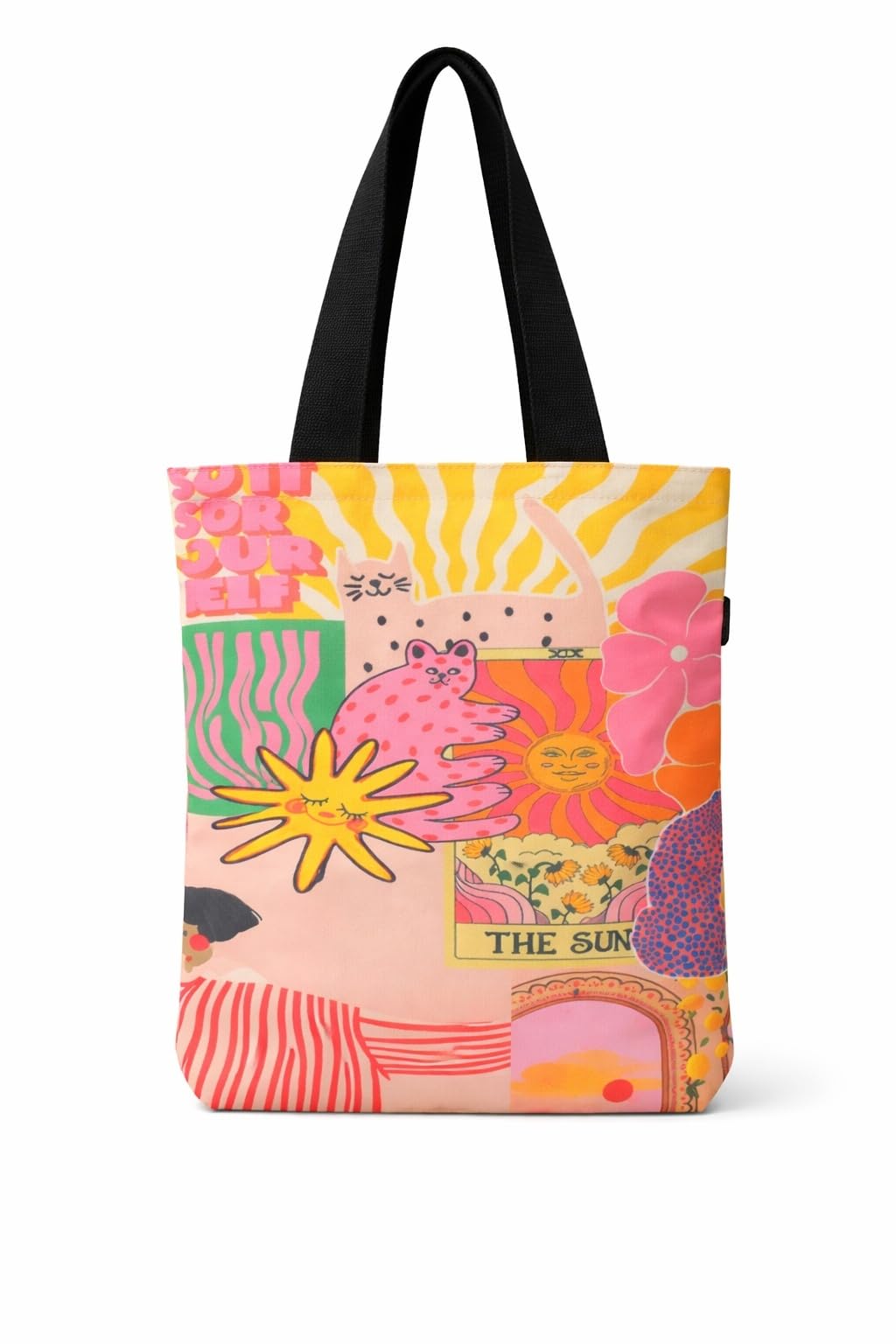 the sack co. Canvas Tote Bag with Zipper, College Bag for Girls, Shoulder Purse Reusable Washable Handbag for Daily Use,Shopping, Travel, Work, Beach Bags-picture-13