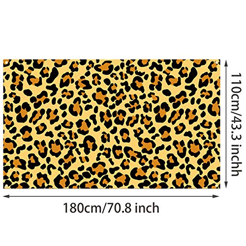 image for Boao Leopard Print Backdrop Banner Zoo Jungle Safari Themed Party Deco