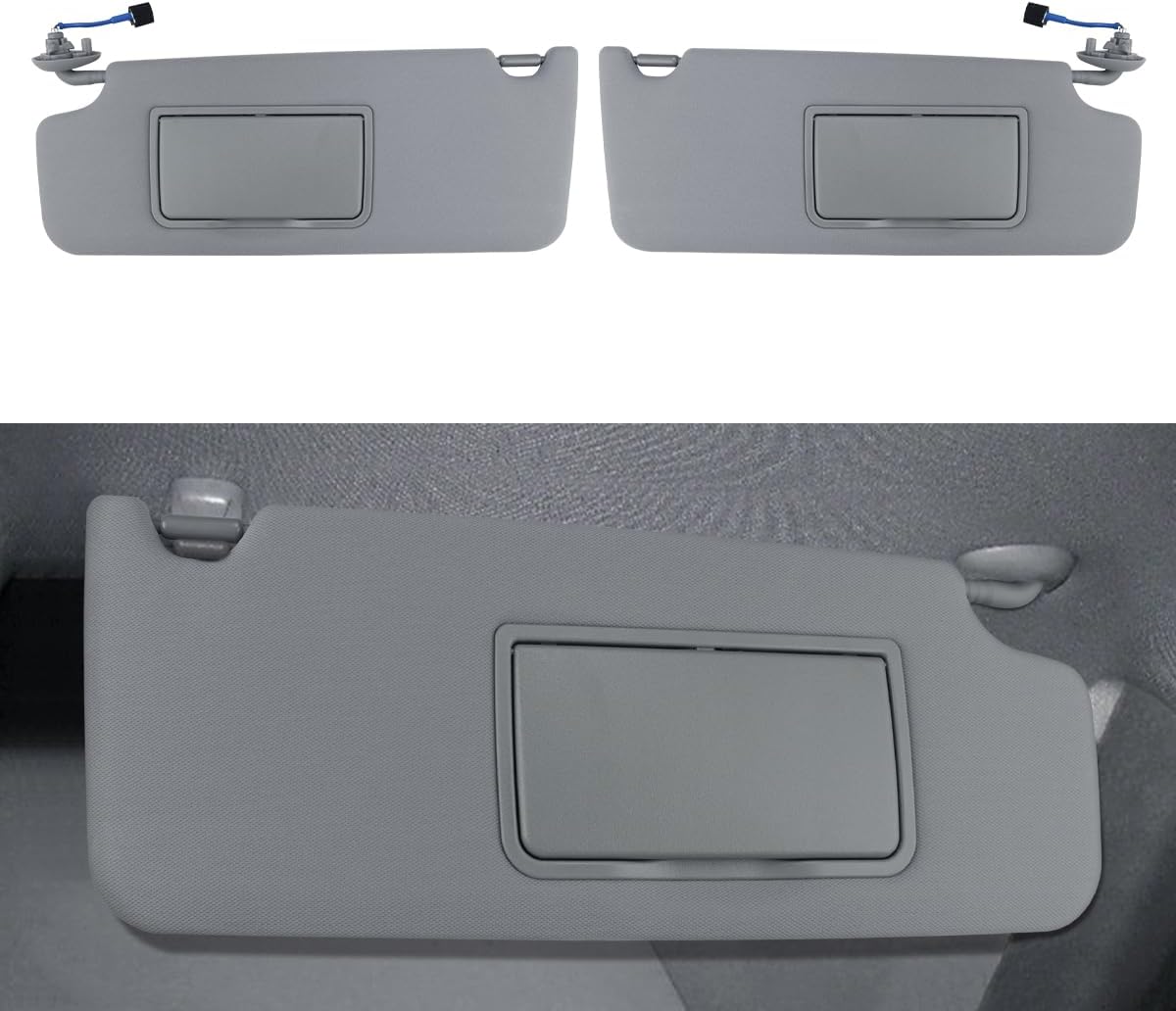 INTGET Passenger Side Sun Visor for Honda Pilot 2016-2022 Accessories Cloth Car Sun Protection Visor Replacement with Mirror for Honda Pilot Accessries 2016-2022/Honda Ridgeline Accessories 2018-2023