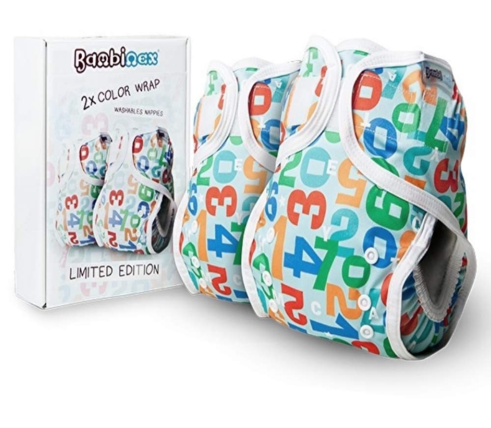 Lot de 2 culottes de protection Bambinex pour couches lavables - Taille unique : 3 à 15 kg - Évolutives - Adaptées à presque toutes les couches lavables : Bambinex, langes de gaze, etc