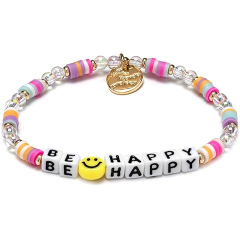 Little Words Project Original and Friendship Bracelet, Made with Colorful Beads and Plated Brass Hardware, Handcrafted Design & Positive Message