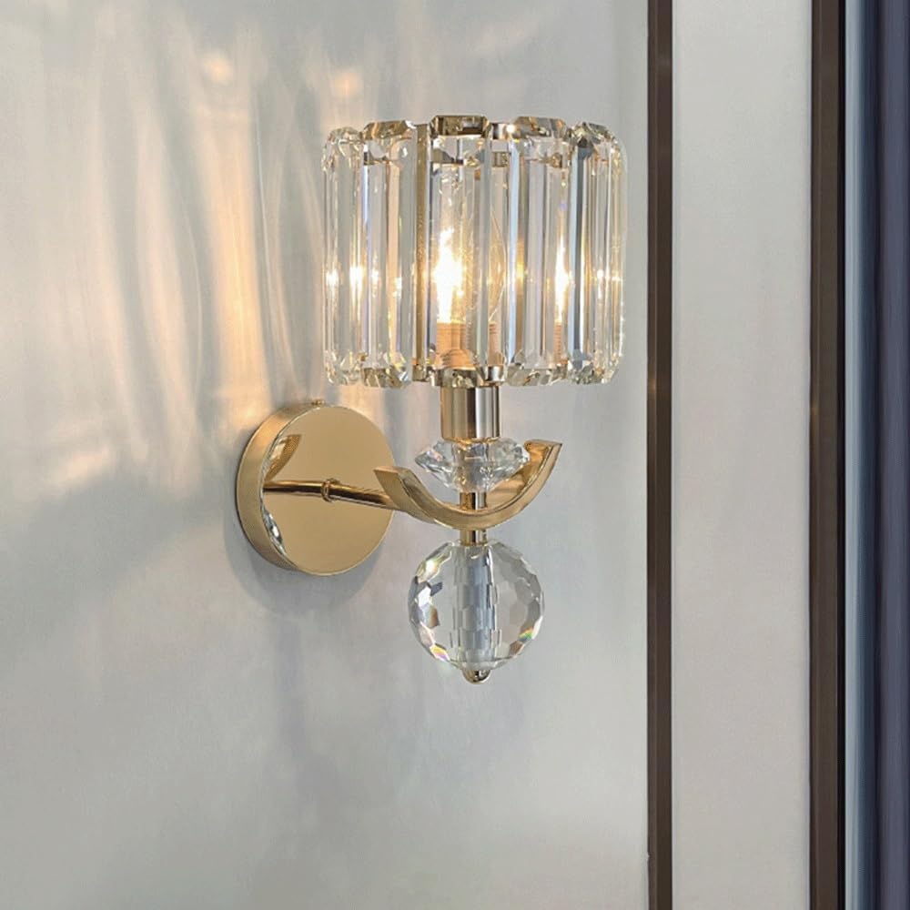 Lámpara de noche for dormitorio posmoderna, luces de pared de cristal, aplique de pared Simple moderno for pasillo, mesita de noche y sala de estar