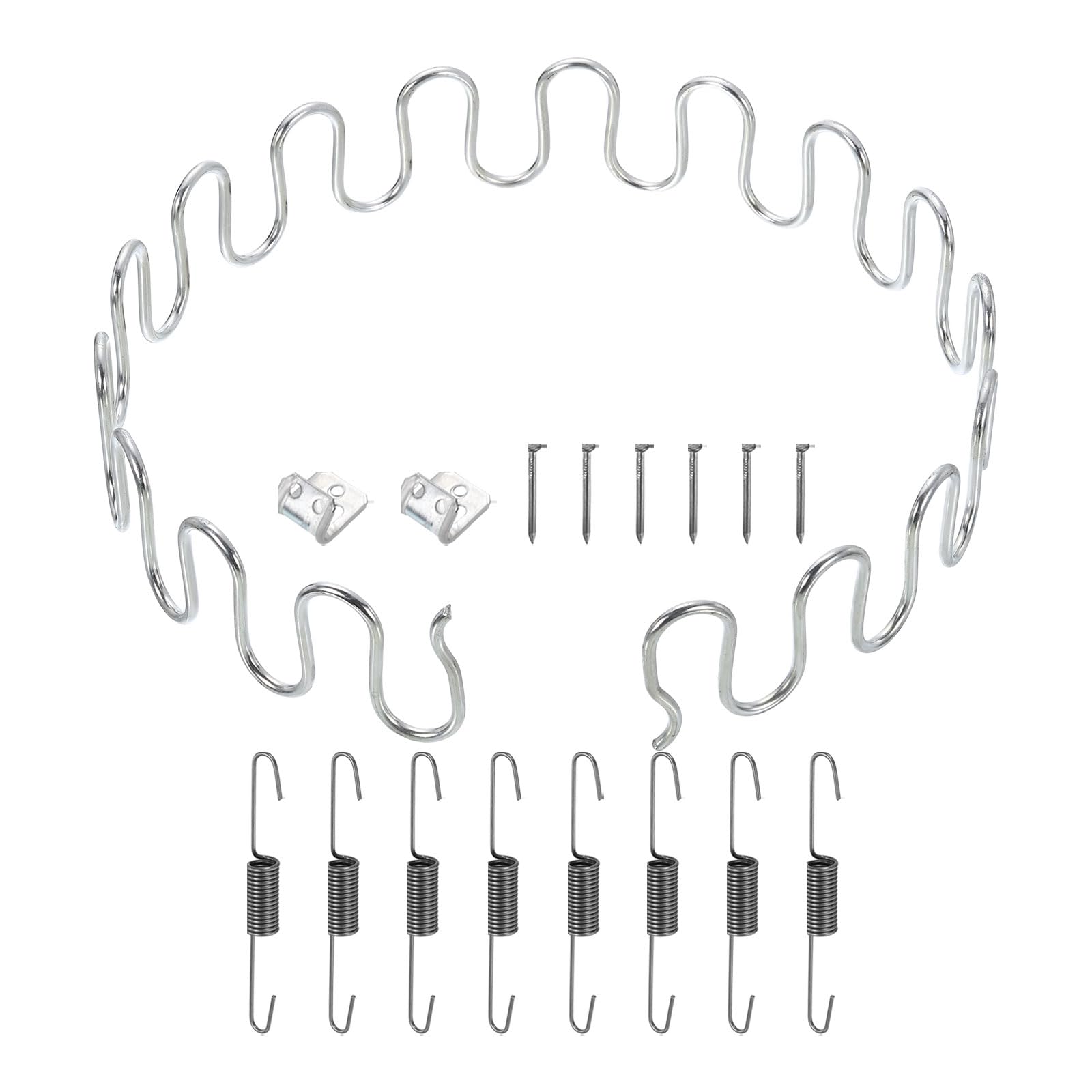 Ressort d'ameublement en acier au carbone 74,9 cm avec clips en S et vis pour meuble