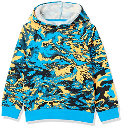 Under Armour Rival Fleece ABC Camo Hoodie Camicia, Blu Radar (422)/Nero, X-Large Bambino