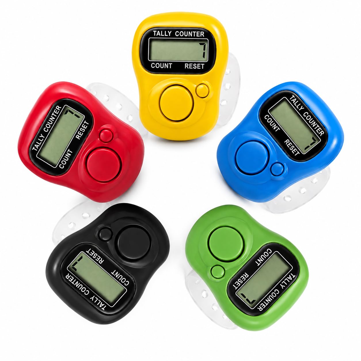 Premium Jaap Counter Pack of 5 | Finger Jap Counter with LCD Display | Ram Naam, Hanuman Chalisa, Gayatri Mantra, Meditation, Prayer, Yoga, Exercise & Counting Machine-picture-26
