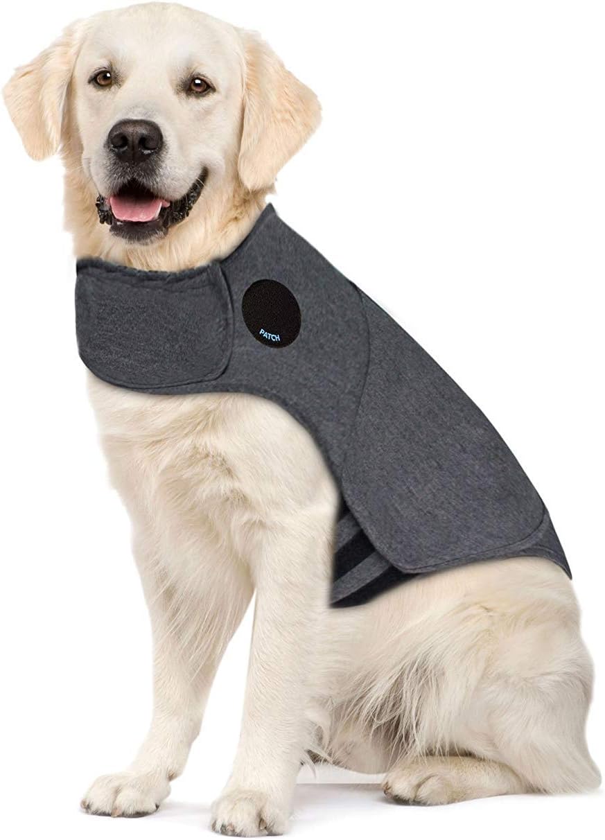 Thunder Dog Anxiety Jacket Anti-Anxiety Shirt Stress Relief Keep Calm Clothes, Heather Gray (XL)