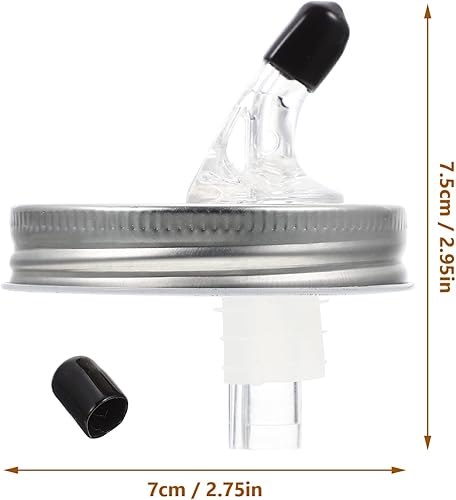 Miniatura 6 de Kichvoe Tarros grandes para verter boquillas con solapa, tapas de boca ancha con tapa de boquilla, perfecto para verter aceite de cóctel, tarros de