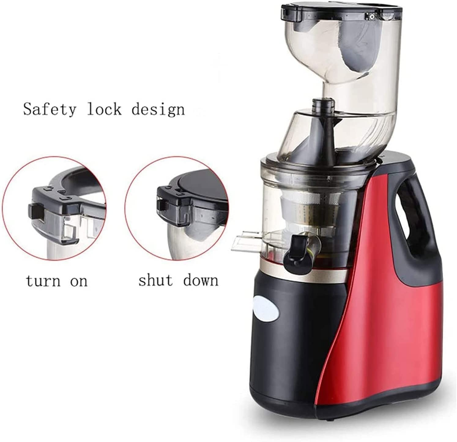 Estrattore di Succo, estrattore centrifugo, Grande Bocca di Alimentazione da 3", Facile da Pulire, 2 velocità, brocca Gratuita, Contiene 16 Once - Motore da 150 W, Argento