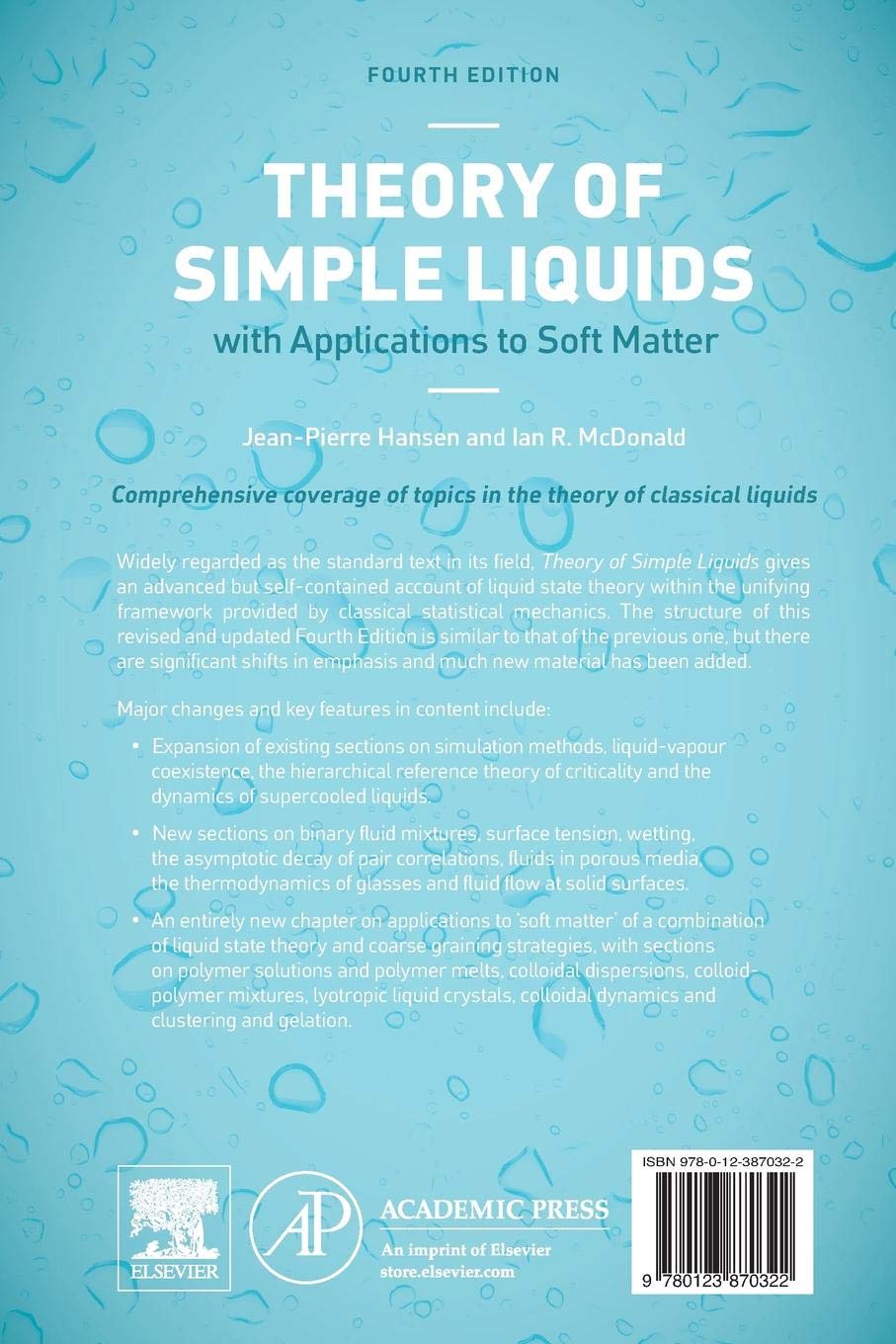 Theory of Simple Liquids: with Applications to Soft Matter