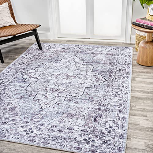 Tapete Decorativo Gris y Púrpura de 90x152 cm miniatura 2