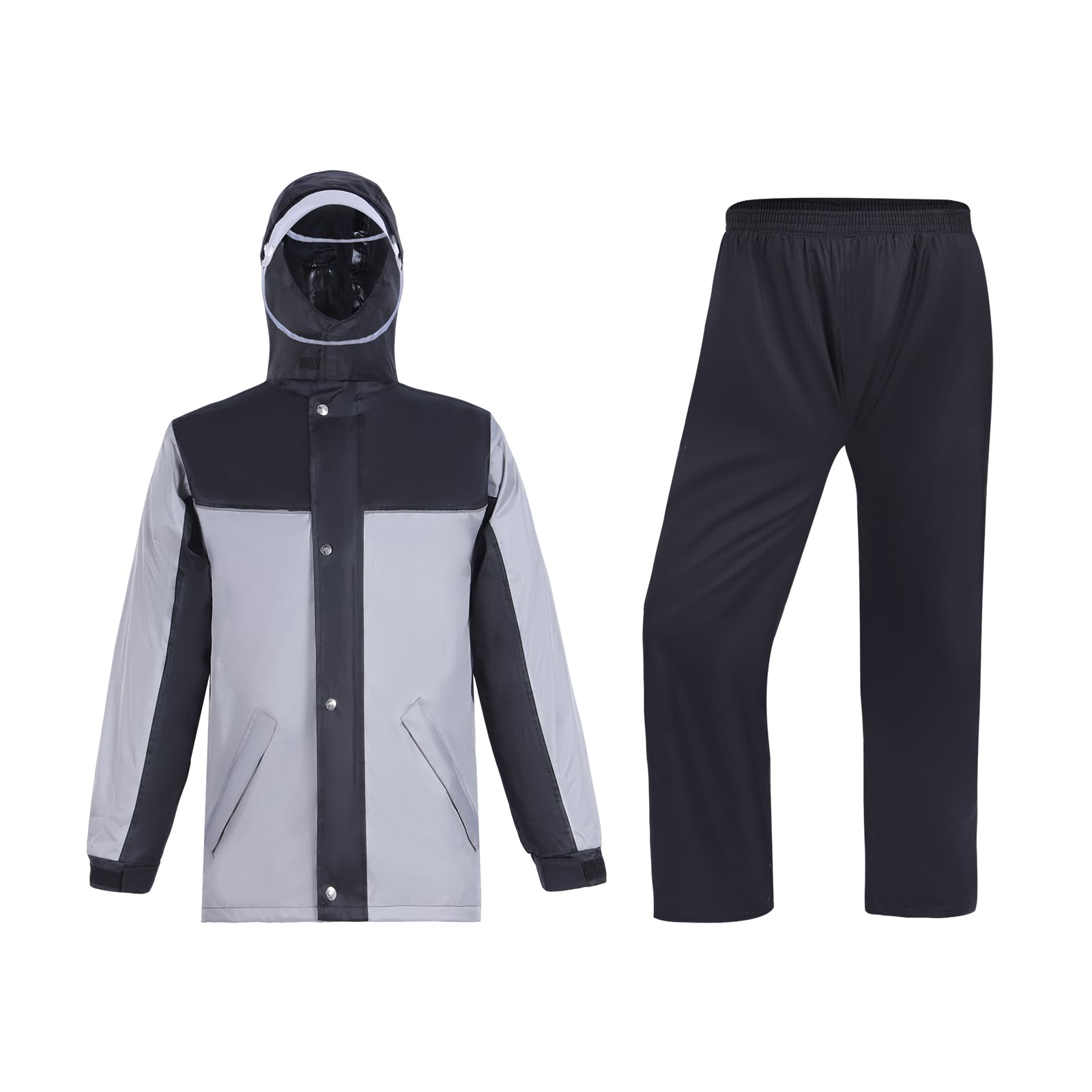 Trajes de lluvia Impermeables Para Hombres Trabajo al Aire libre Chaqueta de lluvia y Pantalón Unisex Ropa de lluvia con Capucha Para Todos los Deportes Granja Pesca Motocicleta