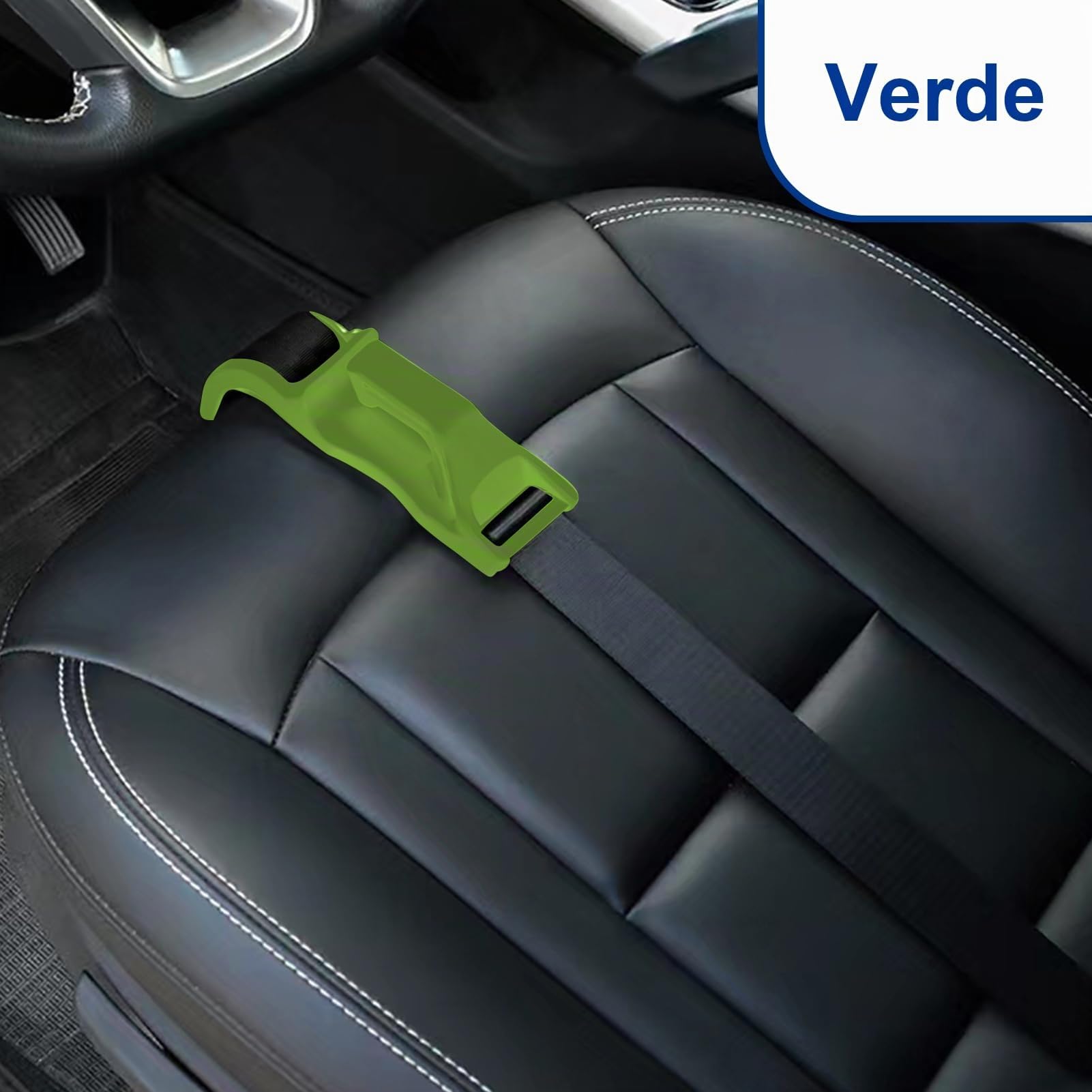 Cinturon de coche embarazada, cinturon seguridad embarazada ajustable, extensor cinturon seguridad coche, protege a Bebé y a Mamá (verde)