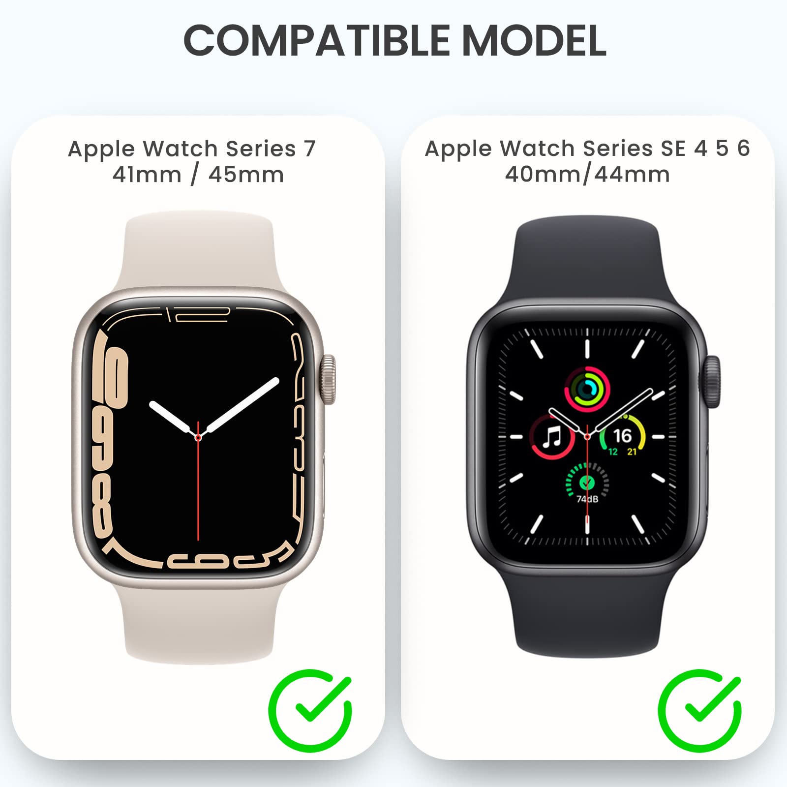 [2 in 1] Goton Waterproof Hard Case with Tempered Glass Compatible with  Apple Watch SE (2024) SE Series Series Series 44mm, 360° Ultra-Thin