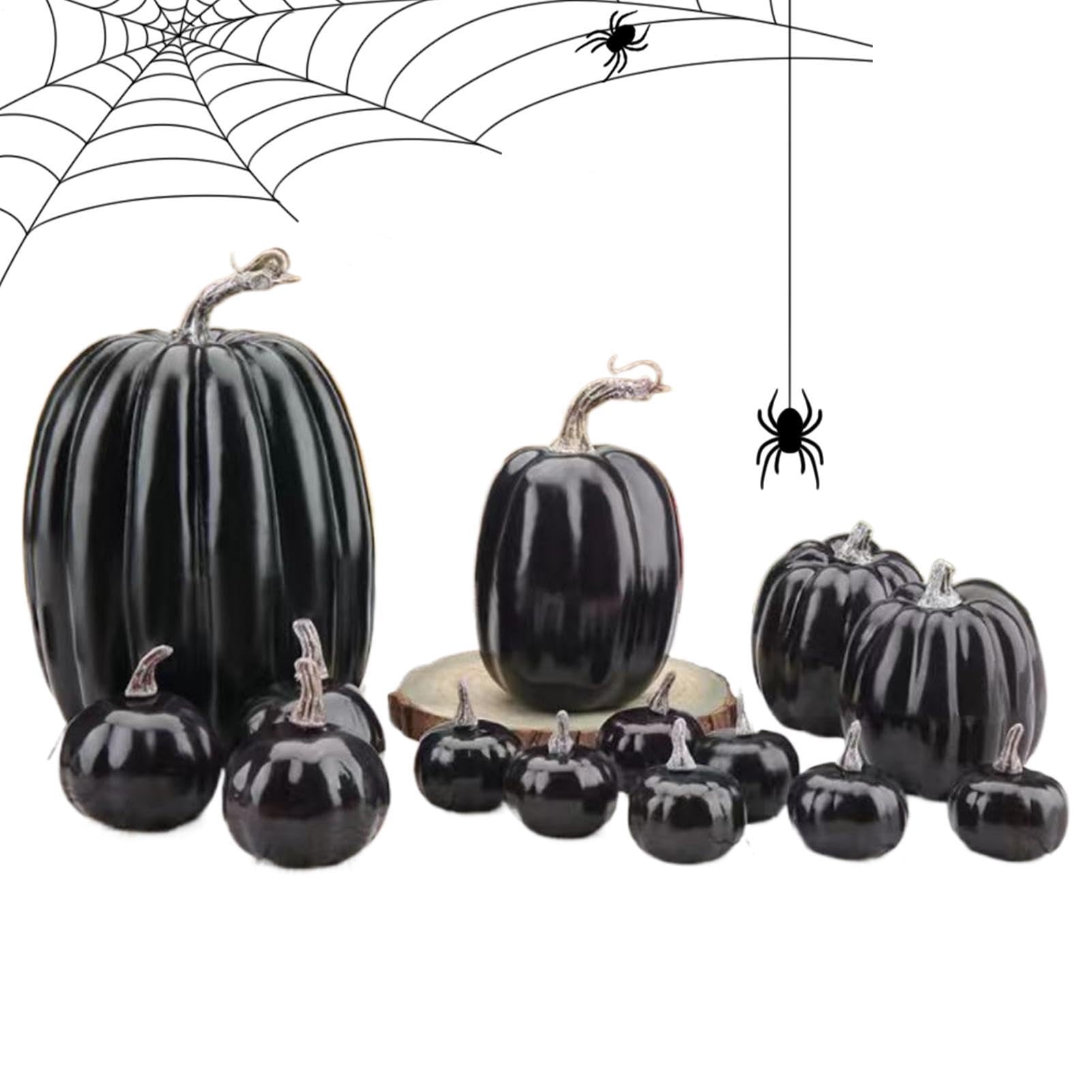 Calabazas falsas de espuma decorativas calabazas otoñales artificiales realistas para escritorio