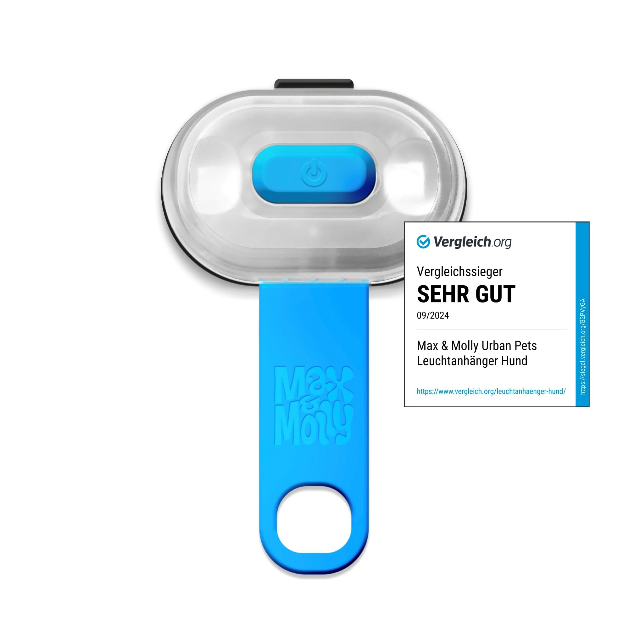 Light | Sky Blue | USB Charged No Batteries to Replace | 100% Waterproof | Ultra Bright LED Safety Light, One Size Fits All