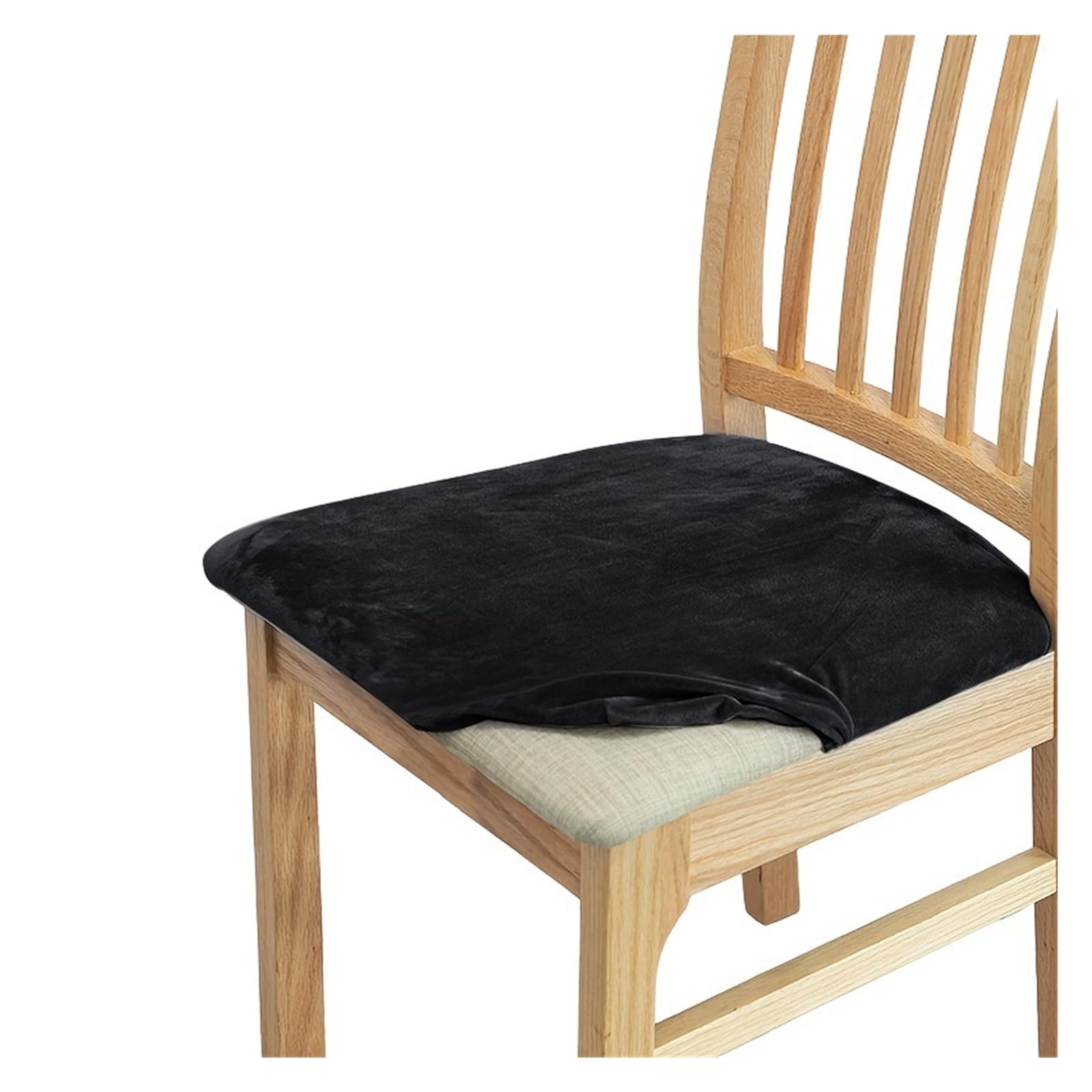 FVDZRFIE Chair Covers 1/4/6/8 Velvet Chair Cushion Cover Solid Color Chair Cover Winter warm Chairs Seat Cover(Color 6,8PCS)