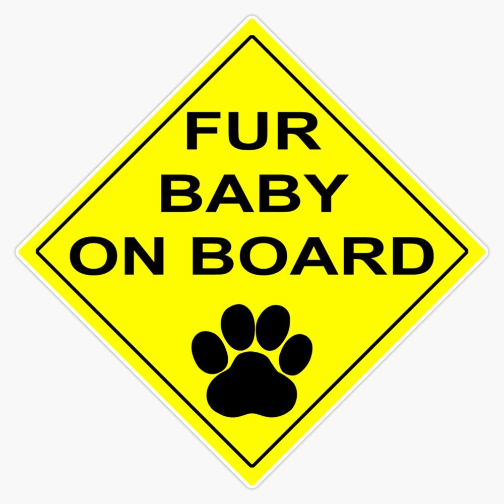 Fur Baby On Board Vinyl Waterproof Sticker Decal Car Laptop Wall Window Bumper Sticker 5"