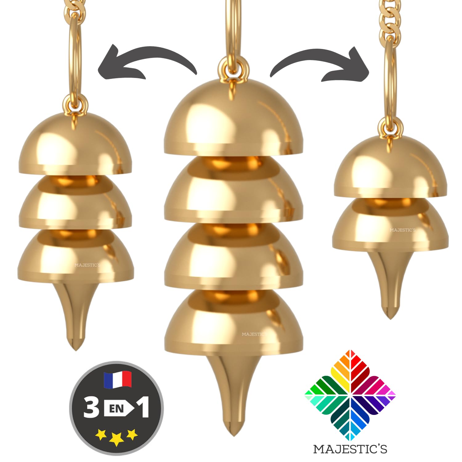 Pendule Divinatoire Egyptien THOT & Pendule de Radiesthésie ISIS & Pendule OSIRIS – PACK Unique de 3 Pendules Egyptiens [GARANTIE A VIE]
