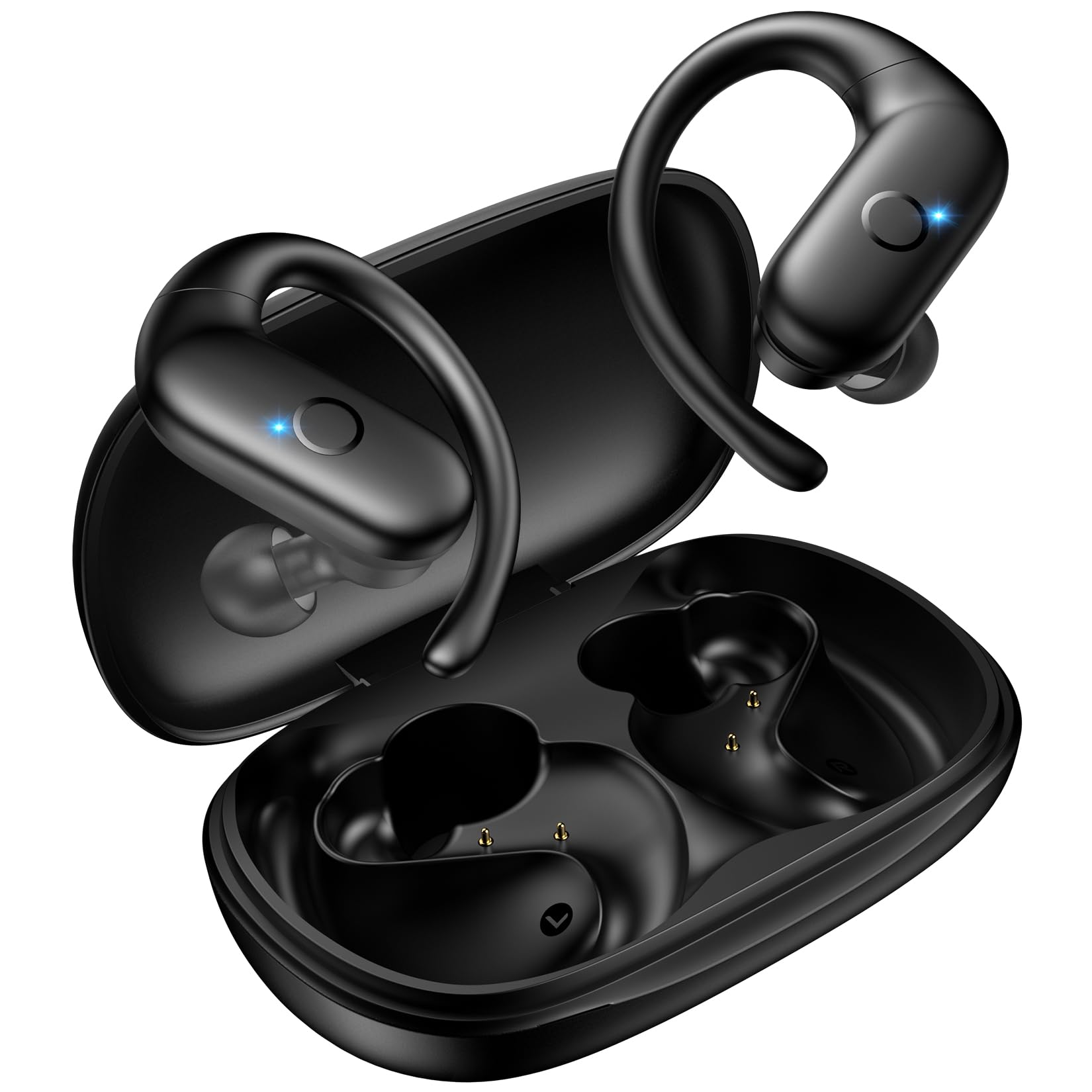 for Wireless Earbuds,Sport Bluetooth 5.4 Headphones,Over Ear Buds with Deep Bass Sound,60H Playtime Clear Calls Earphones Redesigned Comfort Fit with Earhooks for Running,Meeting,Workout