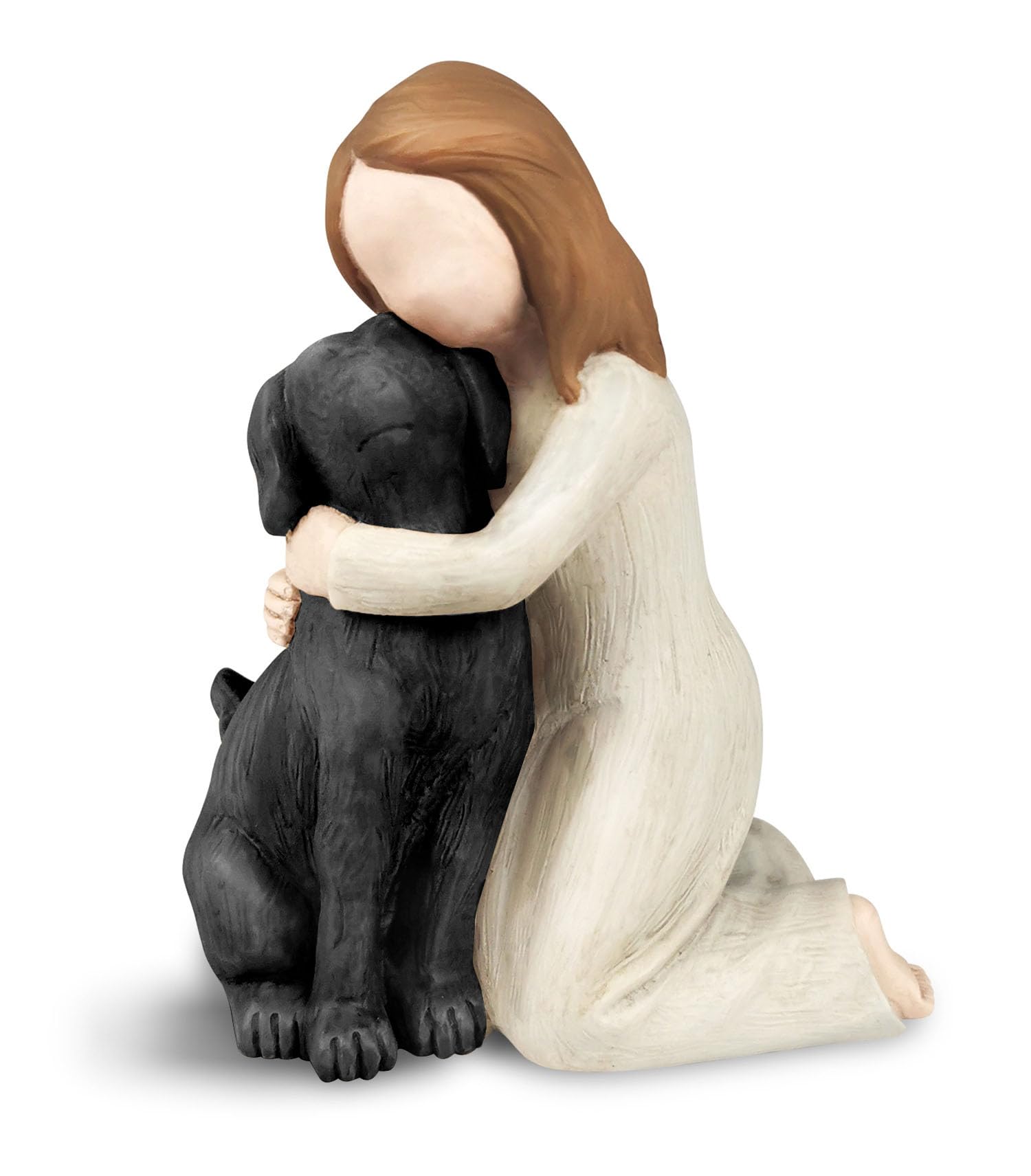 Bingo Castle Black Dog Angel Figurines, Angel Dog Friendship Memorials for Pets Lovers