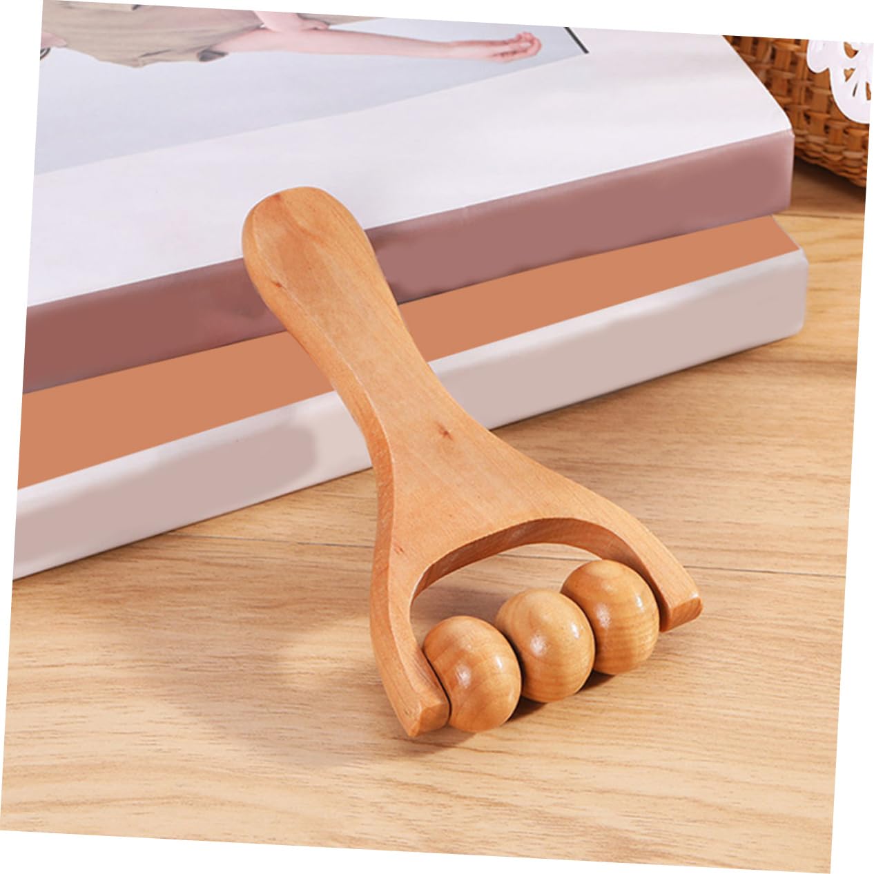 BESTYASH 5 Sätze Massage Roller Aus Holz Teiliges Massagegerät Für Beine Nacken Und Handroller Fußroller Fördert Die Durchblutung Lindert Muskelverspannungen Und Schmerzen Für 2 Stücke * 5