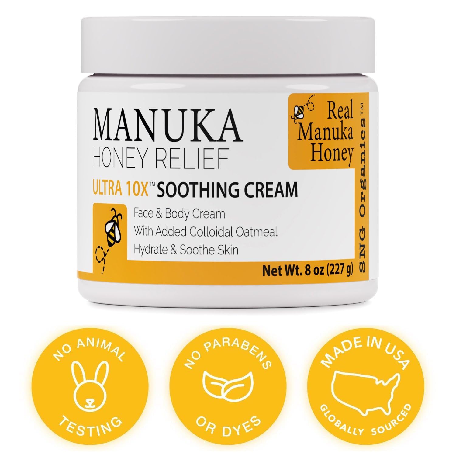 Super Natural Goods Manuka Honey Cream (8oz) – Hydrating Lotion for All Skin Types Suitable for Kids and Adults | Moisturizing Body Cream with Real Manuka Honey Aloe Vera Juice and Cocoa Butter - Image 5
