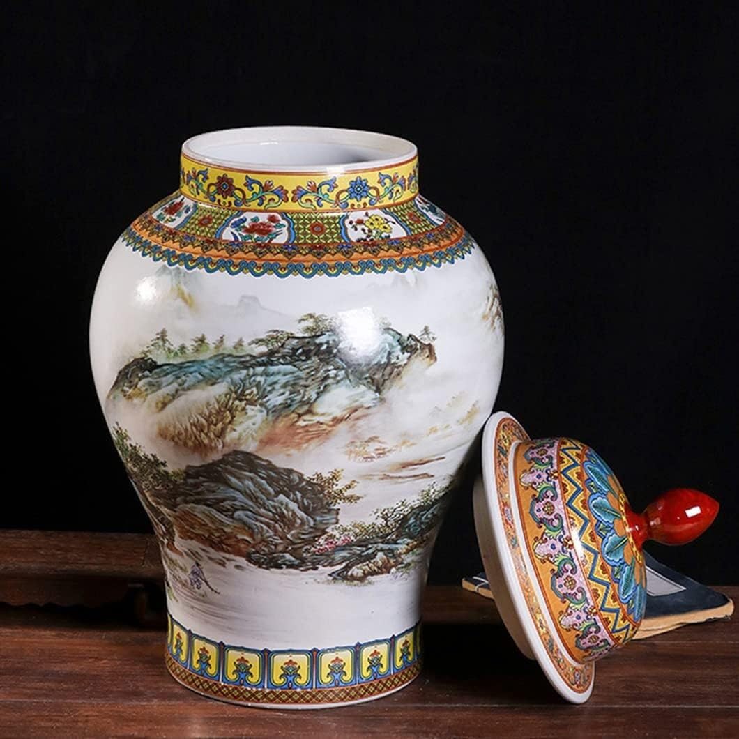 GOOPEEG トラディショナルジンジャージャー 中国装飾セラミック