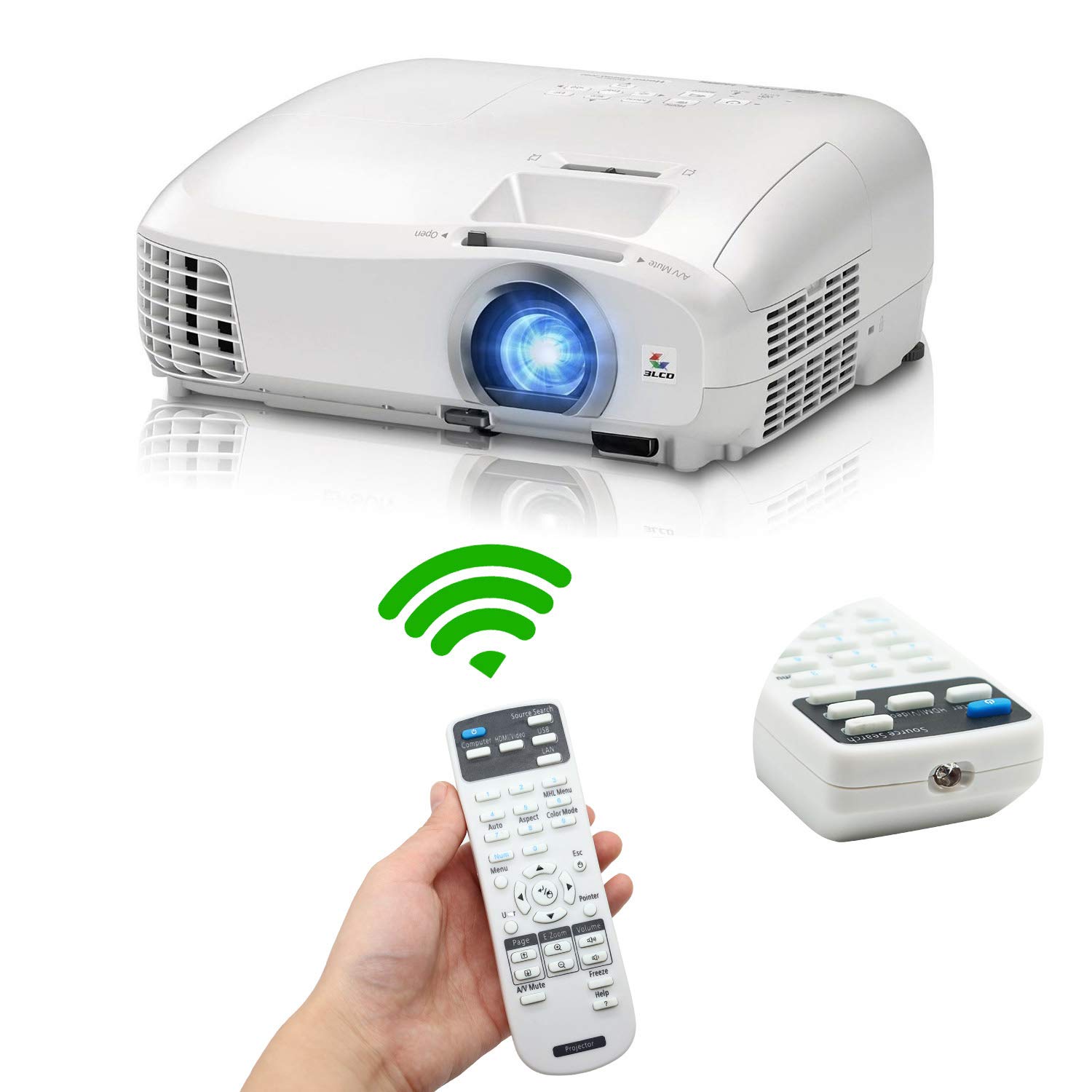 Amazon | Rich Lighting プロジェクター 交換用 リモコン EPSON  