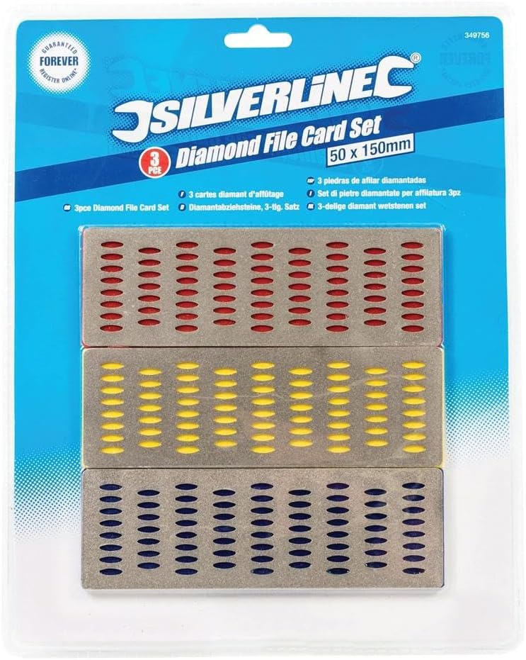 Silverline 349756 Diamond File Card - 50 x 150 mm, Set of 3