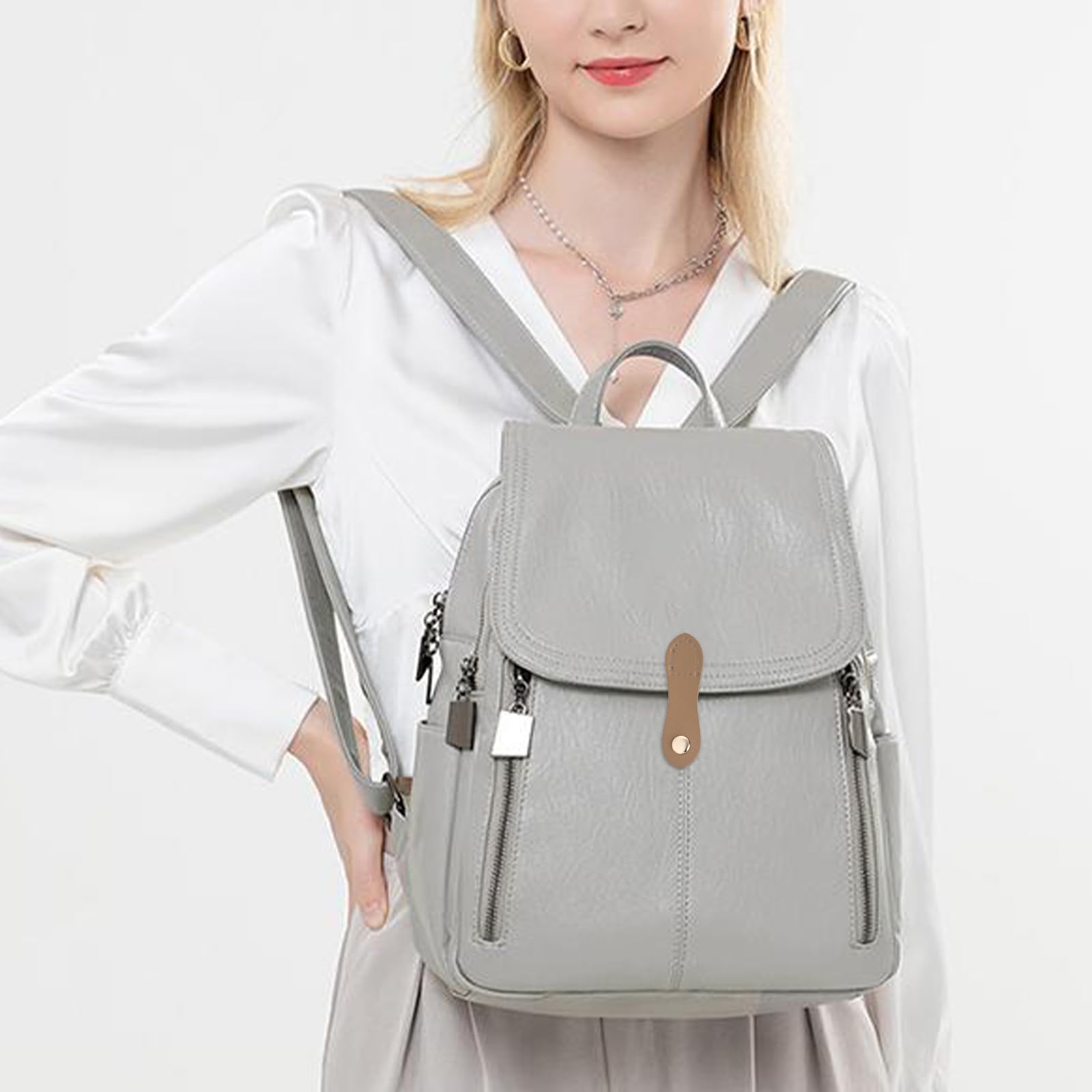zalati Fibbie in pelle 3 pezzi Chiusura in pelle PU Bottoni a levetta Accessori di ricambio per borsa da cucire fai-da-te