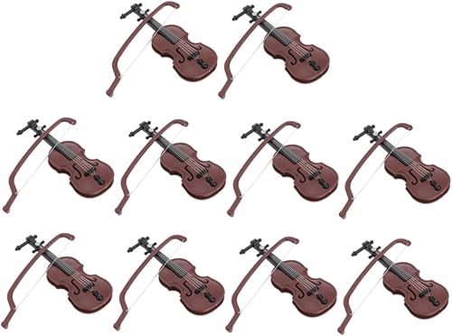 40 juegos de adornos de violín para decoración del hogar, mini decoración de boda, mini violín en miniatura, modelo de violín falso, adorno de