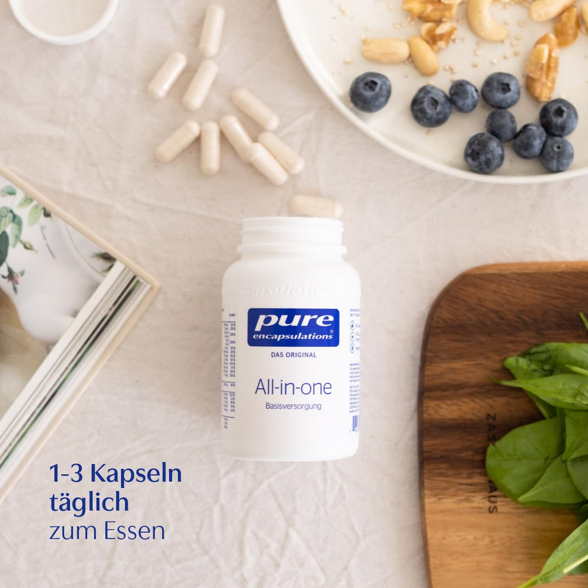 Pure Encapsulations All-in-one | A-Z Vitamine und Mineralstoffe plus Coenzym Q10 in Kombination mit dem Carotinoid Lutein sowie Polyphenolen | 60 vegetarische Kapseln (bis zu 2 Monate)