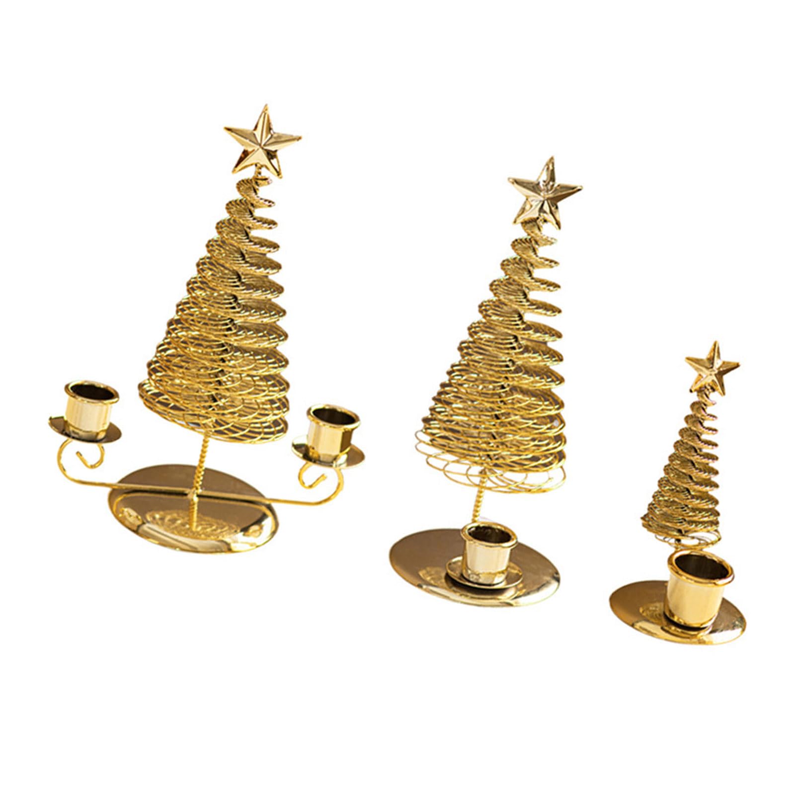 Bougeoirs de ferme en métal en lot de 3 pièces pour table festive