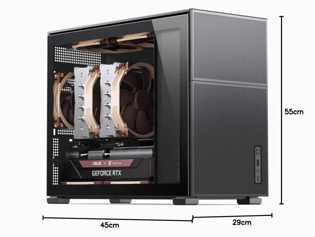 JONSBO D31 MESH mATX Gehäuse, gehärtetes Glas, schwarz