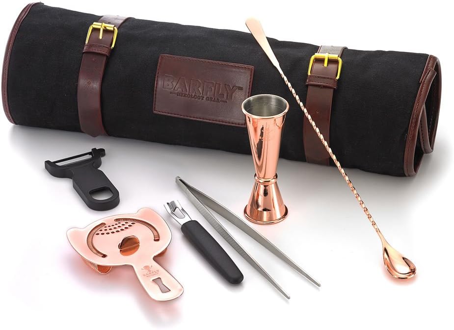 Cocktail Set, 7-Piece Essentials, Copper