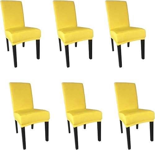 Funda protectora para silla de comedor lavable extraíble y elástica de tela de elastano