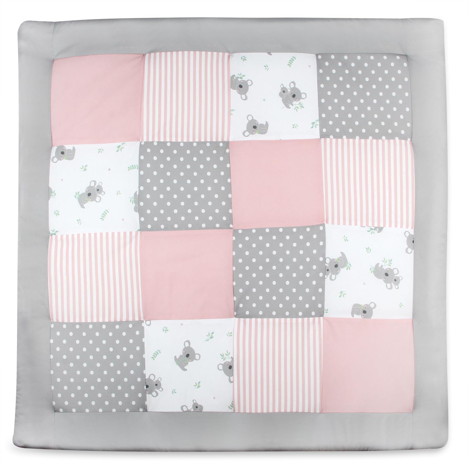 schlummersack Krabbeldecke 100x100 cm Koala | Dick gepolstert, Spieldecke für Babys, Ideal als Laufgittereinlage, Maschinenwaschbar