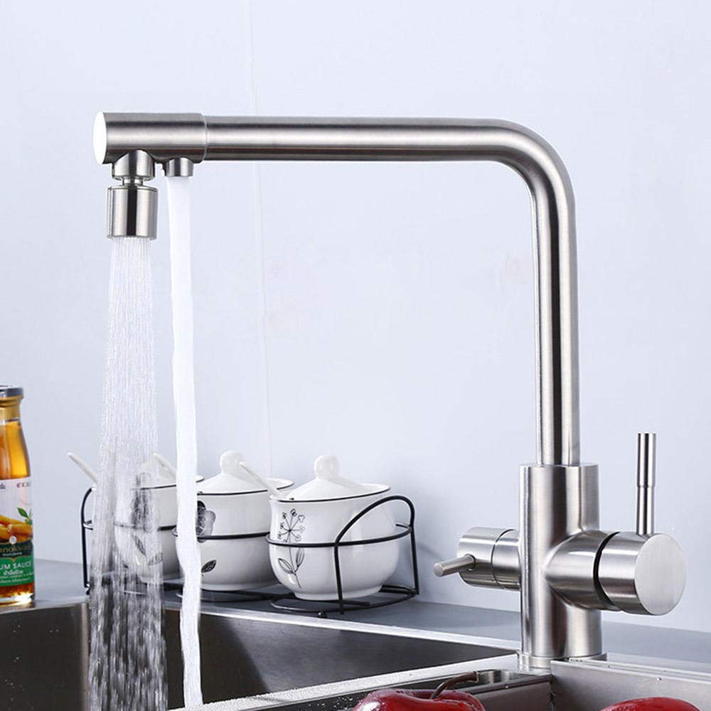 Robinet de cuisine 3 voies pour évier chaud et froid pour une eau pure au quotidien