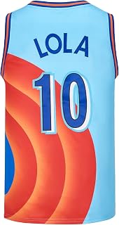 Youth/Kids Space 2 Moive Basketball Jersey,90s Hip Hop Party Shirts Clothing Stitched Names and Numbers