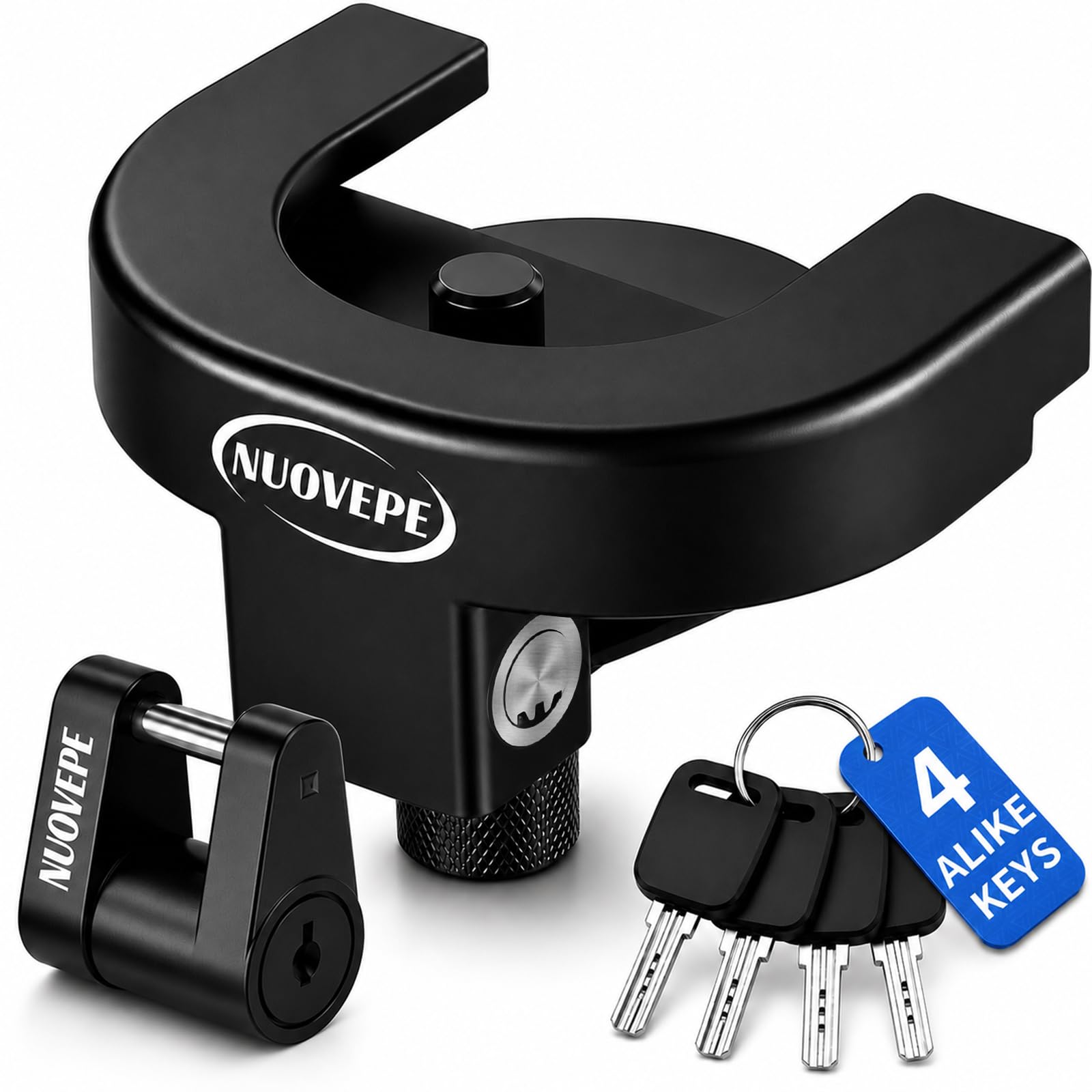 Photo 1 of 2 5/16Inch-Trailer-Hitch-Locks-Kit, Heavy Duty Anti Theft Trailer Tongue Lock, Reinforced Solid Steel Weatherproof Tow Coupler Lock, Trailer Locks Ball Hitch for RV, Camper, Cargo, Boat, Caravan