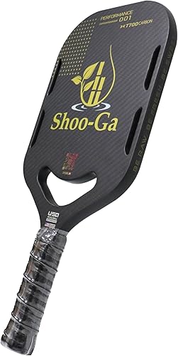 Miniatura 3 de Paletas aerodinámicas de fibra de carbono para pickleball (juego de 2) con superficie esmerilada ProSpin+ Nextgen y núcleo de polímero de panal