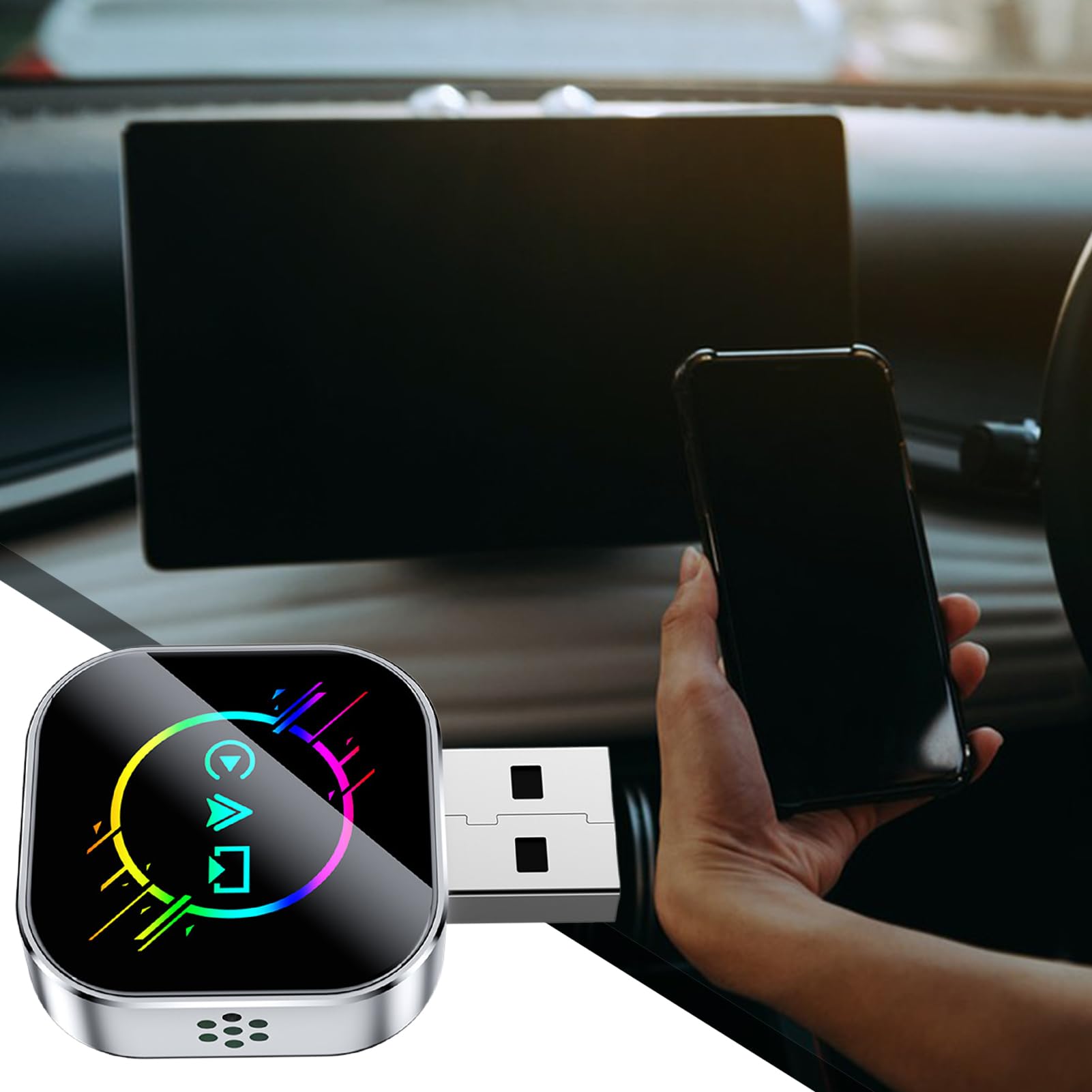 Adaptateur Miroir d'Écran pour Voiture Convertisseur Connexion Automatique
